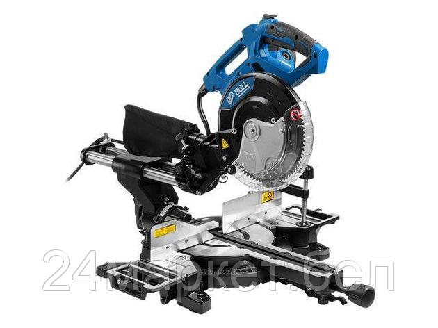 Торцовочная пила BULL CM 2502 в кор. (1800 Вт, наклон. двигатель, 255х25.4мм х 80Т, глуб. до 89 мм, шир. до, фото 2