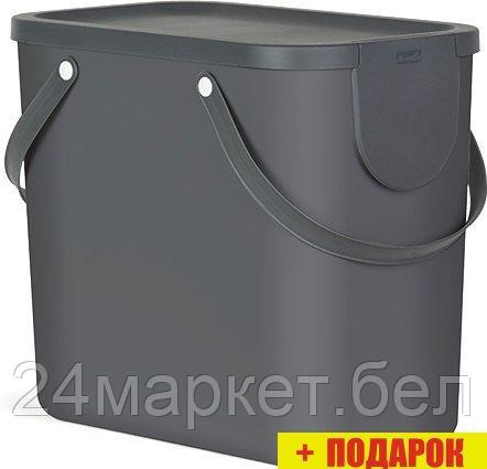 Контейнер для раздельного сбора мусора Rotho Albula 1024908853 (25 л, серый), фото 2