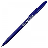 Ручка шариковая Luxor Stick, линия 0,5мм, синяя, корпус прозрачный