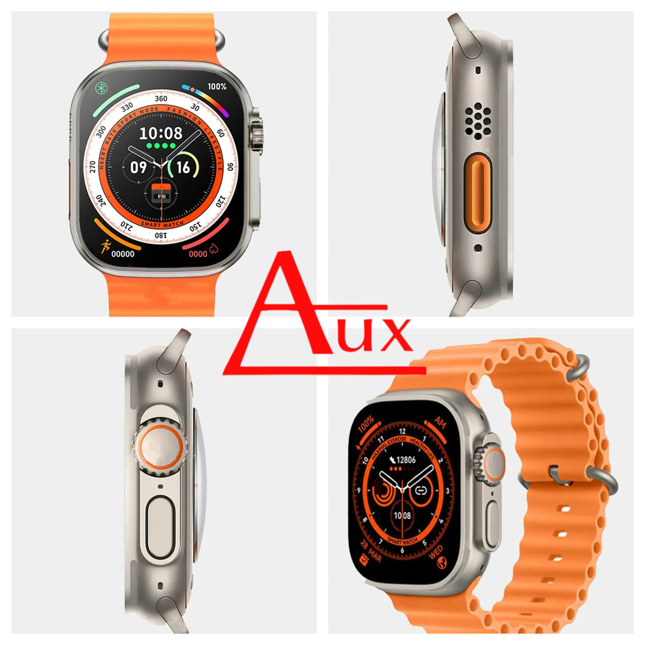 Smart Watch 8 ultra T800 оранжевый - фото 6 - id-p218405900