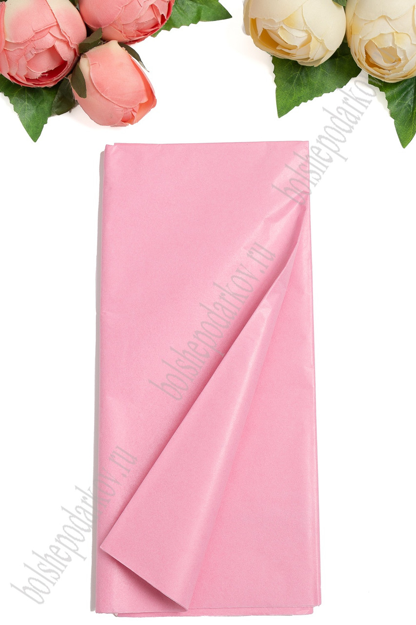 Бумага тишью 50*66 см (10 листов), розовый №2180 - фото 1 - id-p218405974
