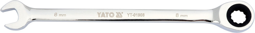 Ключ рожково-накидной с трещоткой 6мм CrV "Yato" YT-01906, фото 2