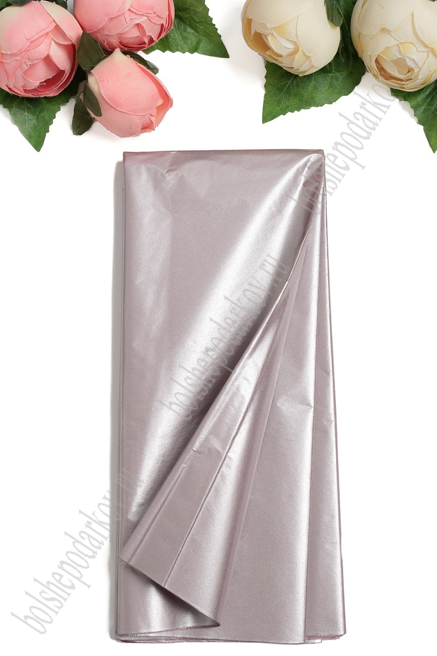 Бумага тишью жемчужная 50*66 см (10 листов), дымчато-розовый - фото 1 - id-p218406404