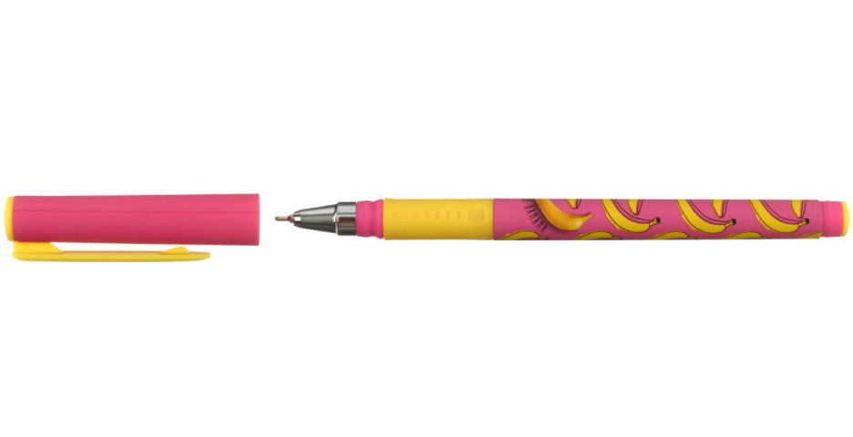 Ручка шариковая Lorex Double Soft с рисунком Banana Mania, стержень синий - фото 1 - id-p218406208