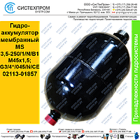 Гидроаккумулятор мембранный MS 3,5-250/1/N/B1(M45x1,5;G3/4 )/045/N/CE, 02113-01857