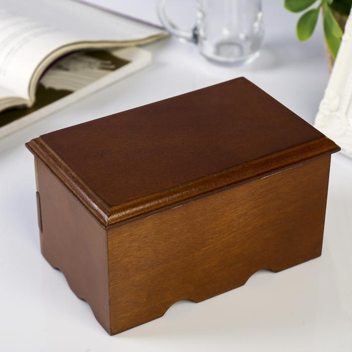 Шкатулка для украшений "Комод с ящиком" из дерева коричневая 9х10х16 см - фото 4 - id-p218405800