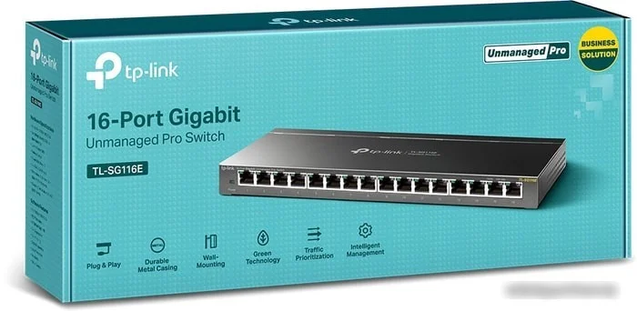 Коммутатор TP-Link TL-SG116E - фото 3 - id-p218413938