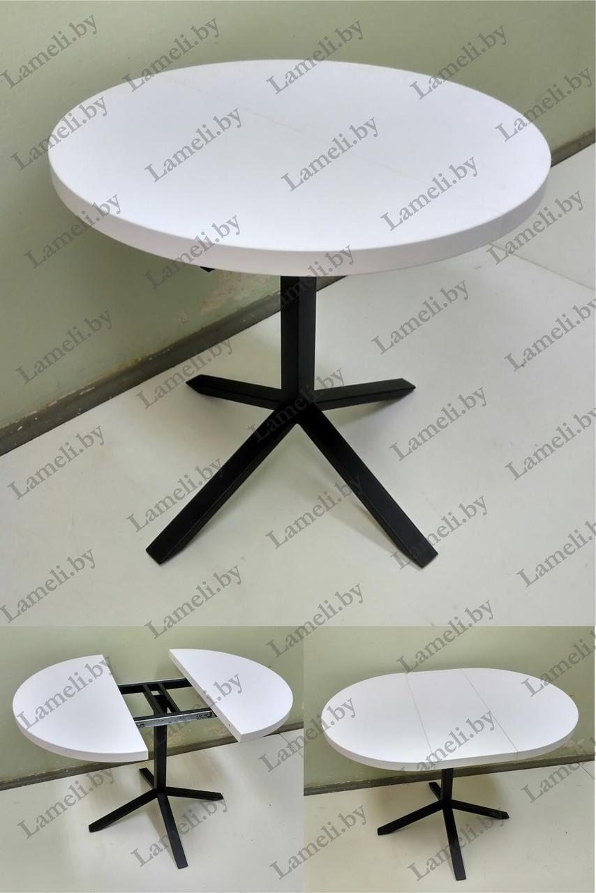 РАЗДВИЖНОЙ КРУГЛЫЙ стол из массива дуба, ЛДСП или постформинга на металлокаркасе серии КН. ЛЮБОЙ размер и цвет - фото 1 - id-p218414442