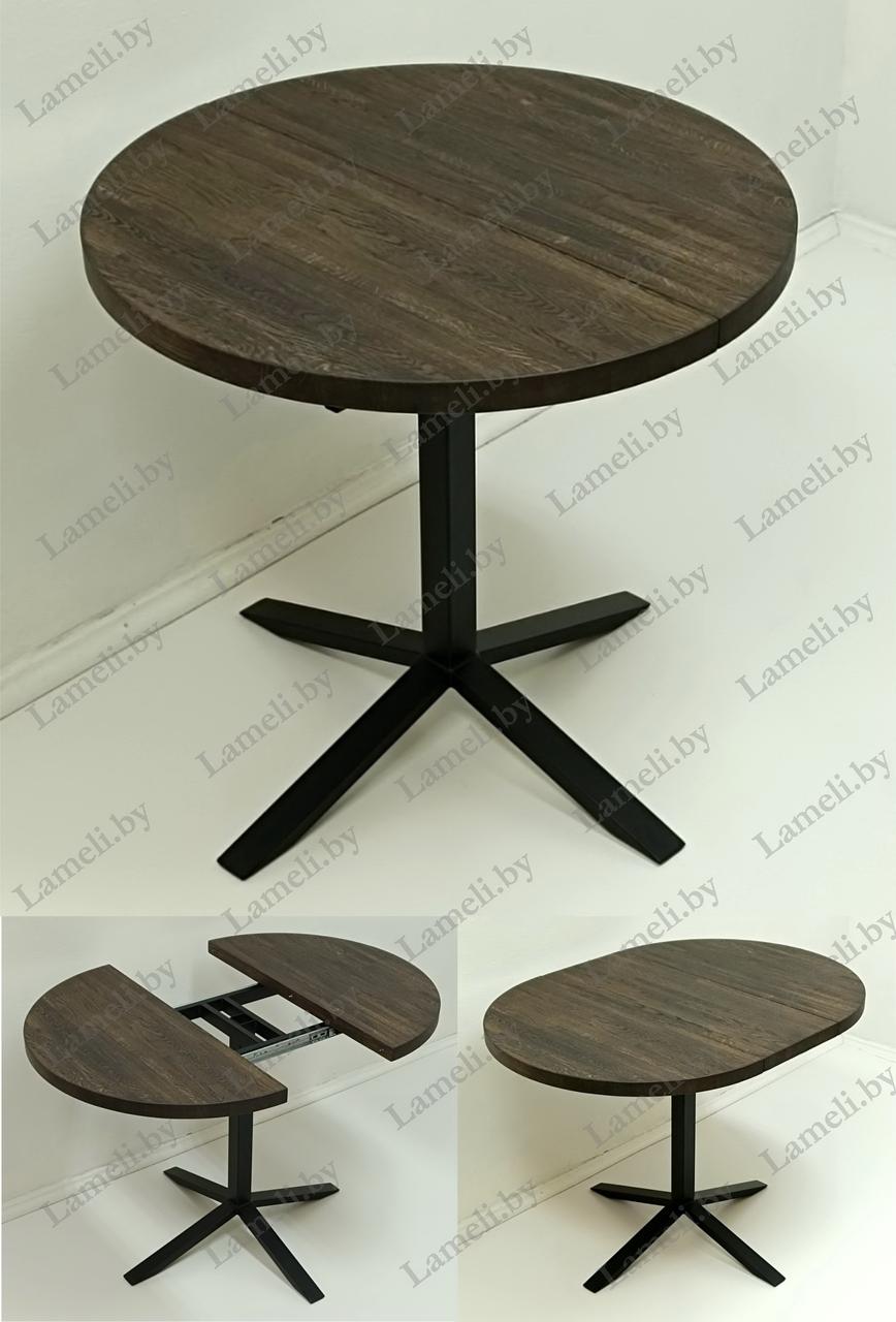 РАЗДВИЖНОЙ КРУГЛЫЙ стол из массива дуба, ЛДСП или постформинга на металлокаркасе серии КН. ЛЮБОЙ размер и цвет - фото 2 - id-p218414442