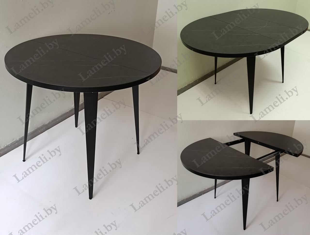 Раздвижной стол из постформинга, ЛДСП или массива дуба на металлокаркасе серии "К-3" Выбор цвета и размера - фото 1 - id-p218414720