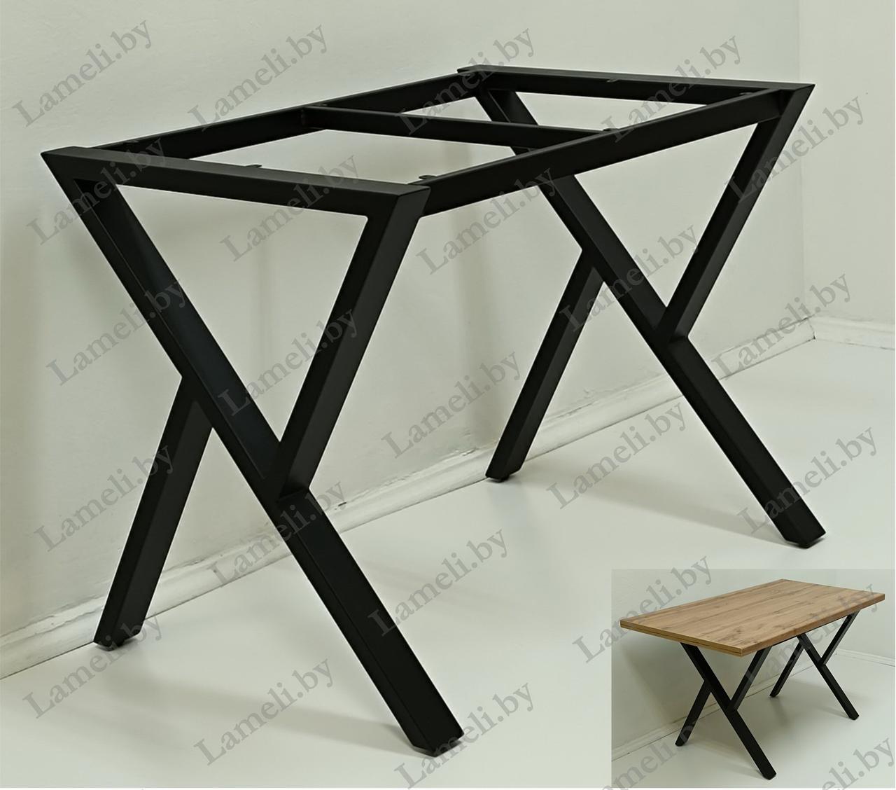 Стол кухонный на металлокаркасе серии ТР-1" из постформинга, массива дуба или ЛДСП с выбором размера и цвета - фото 6 - id-p218417027