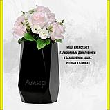 Ваза из полимергранита ритуальная на кладбище №14 черная 25см+клей. См. описание ниже!!!, фото 4