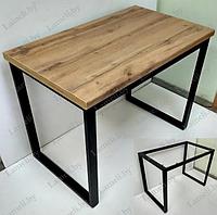 Стол кухонный на металлокаркасе серии "О" из постформинга, массива дуба или ЛДСП с выбором размера и цвета