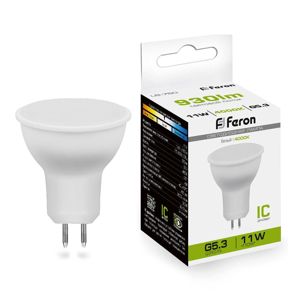 Лампа Feron LED LB760 11W 4000K 230V G5.3