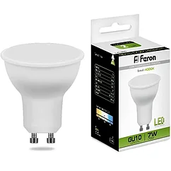 Лампа Feron LED LB26 80LED/7W 4000K 230V GU10 н.белый