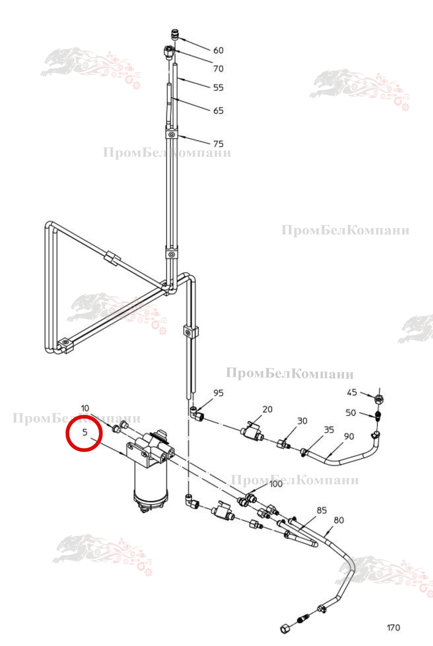 Фильтр грубой очистки топлива B80.00058 для свеклоуборочного комбайна Grimme Rexor 620/630 - фото 1 - id-p218423927