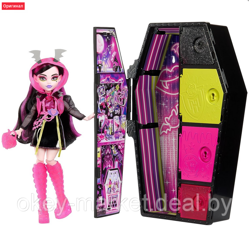 Кукла Mattel Monster High Монстер Хай Дракулаура Neon Frights HNF78 - фото 1 - id-p216914004