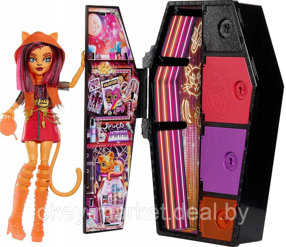 Кукла Mattel Monster High Торалей Страйп Neon Frights HNF80 - фото 9 - id-p218424045