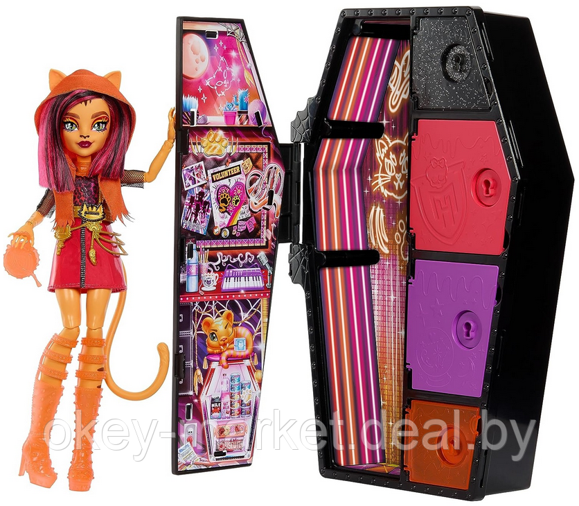 Кукла Mattel Monster High Торалей Страйп Neon Frights HNF80 - фото 10 - id-p218424045