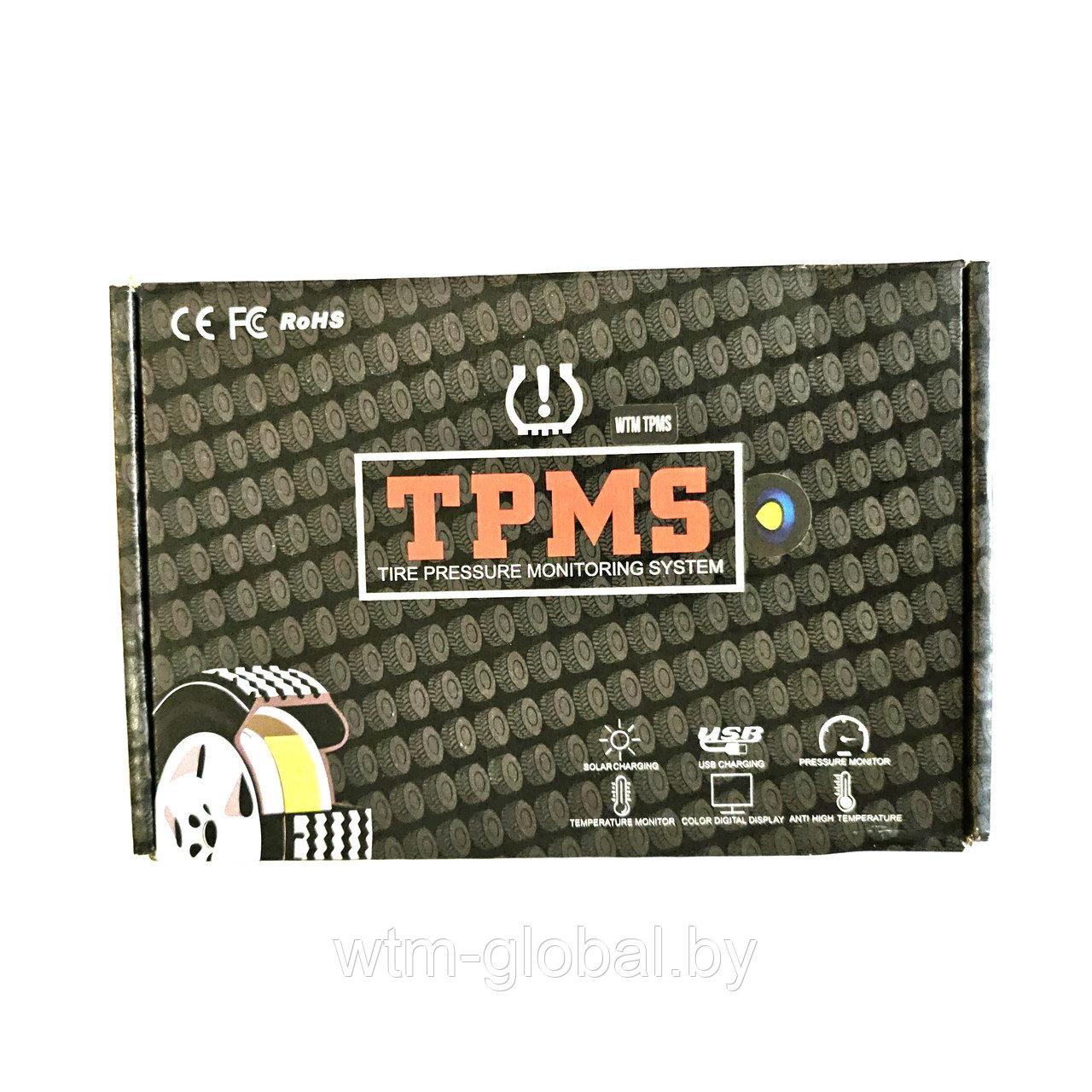 Система TPMS с дисплеем и 4 внутренними датчиками измерения давления шин - фото 2 - id-p218424127