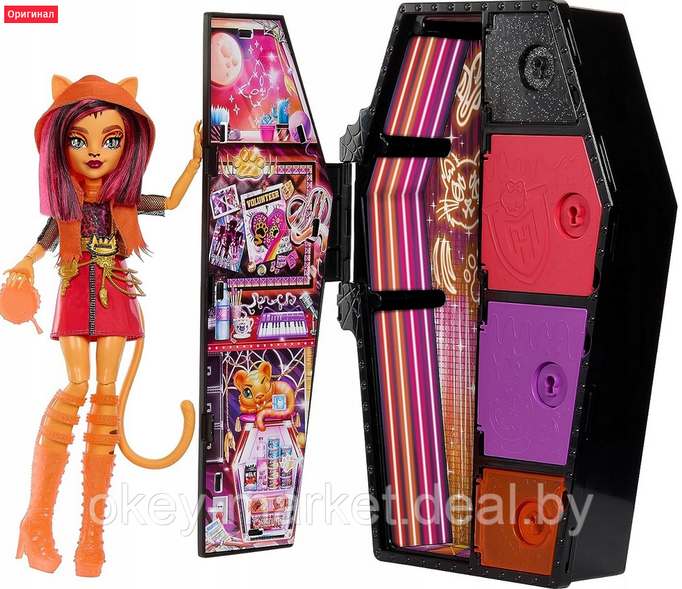 Кукла Mattel Monster High Торалей Страйп Neon Frights HNF80 - фото 1 - id-p218424045