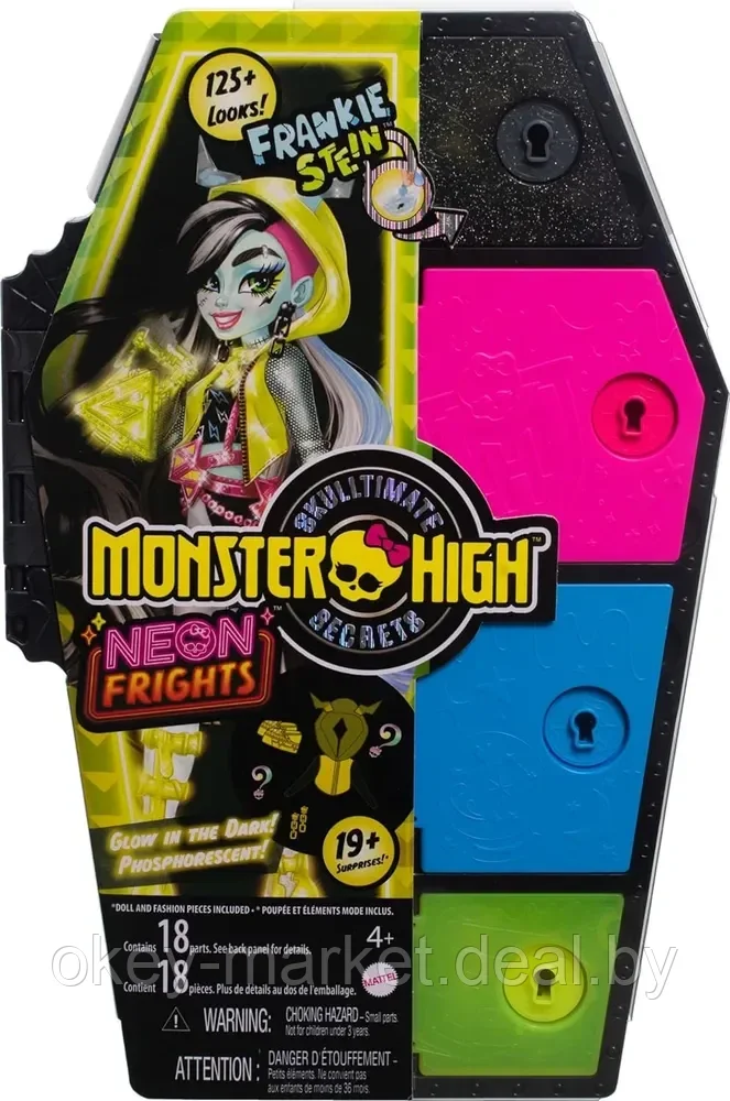 Кукла Mattel Monster High Фрэнки Штайн Neon Frights HNF79 - фото 3 - id-p218424205