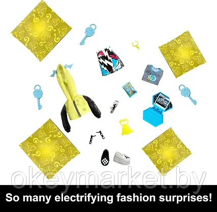 Кукла Mattel Monster High Neon Frights Фрэнки Штайн -Монстер Хай HNF79, фото 3