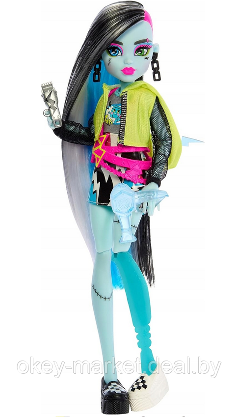 Кукла Mattel Monster High Фрэнки Штайн Neon Frights HNF79 - фото 7 - id-p218424205