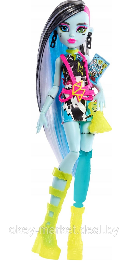 Кукла Mattel Monster High Фрэнки Штайн Neon Frights HNF79 - фото 8 - id-p218424205