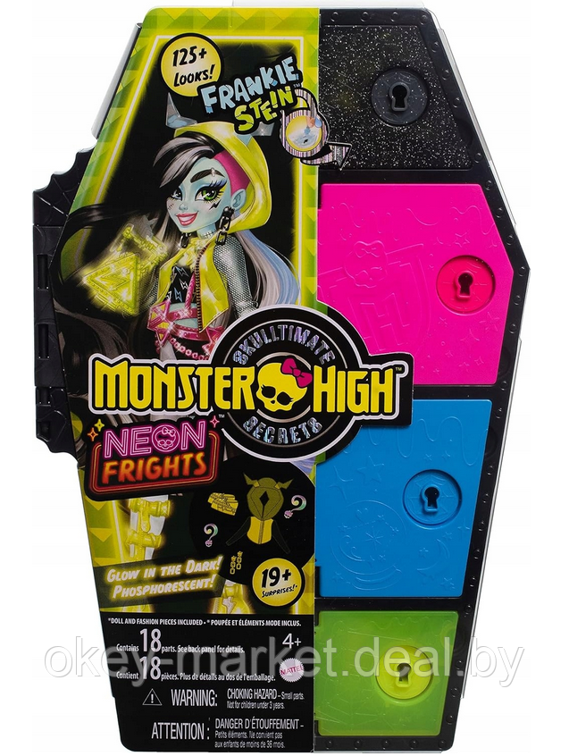 Кукла Mattel Monster High Фрэнки Штайн Neon Frights HNF79 - фото 9 - id-p218424205