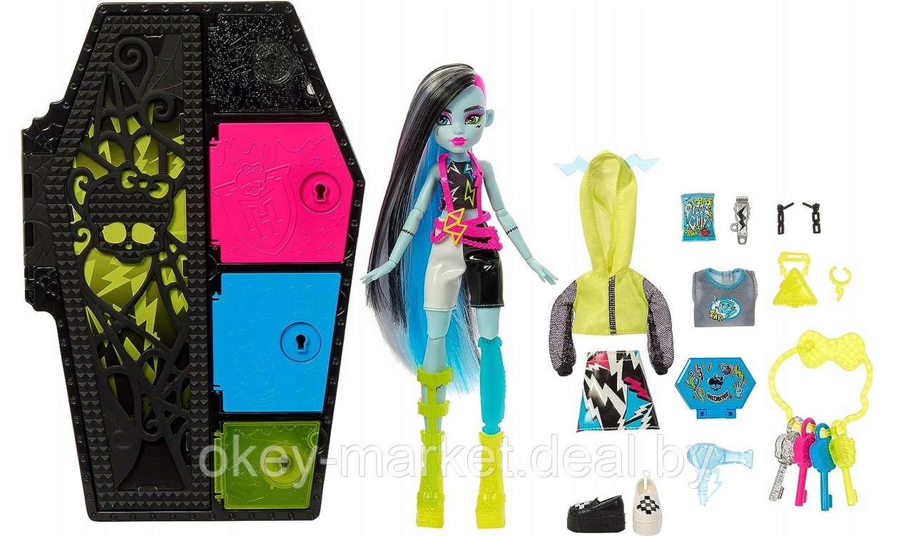 Кукла Mattel Monster High Фрэнки Штайн Neon Frights HNF79 - фото 10 - id-p218424205