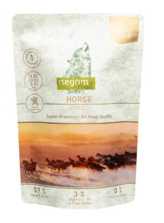 Isegrim Roots влажный корм для взрослых собак всех пород с кониной и льняным маслом.410 г (Германия) - фото 1 - id-p218430170