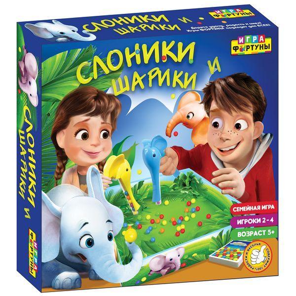 Настольная семейная игра СЛОНИКИ И ШАРИКИ Ф95666 - фото 1 - id-p218375352