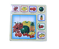 Деревянный пазл, вкладыши Фрукты и ягоды