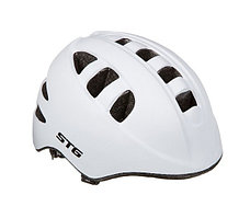 Шлем детский/подростк. STG MA-2-W, S (48-52), с фикс застежкой. C фонариком в застежке. Белый. Х9857