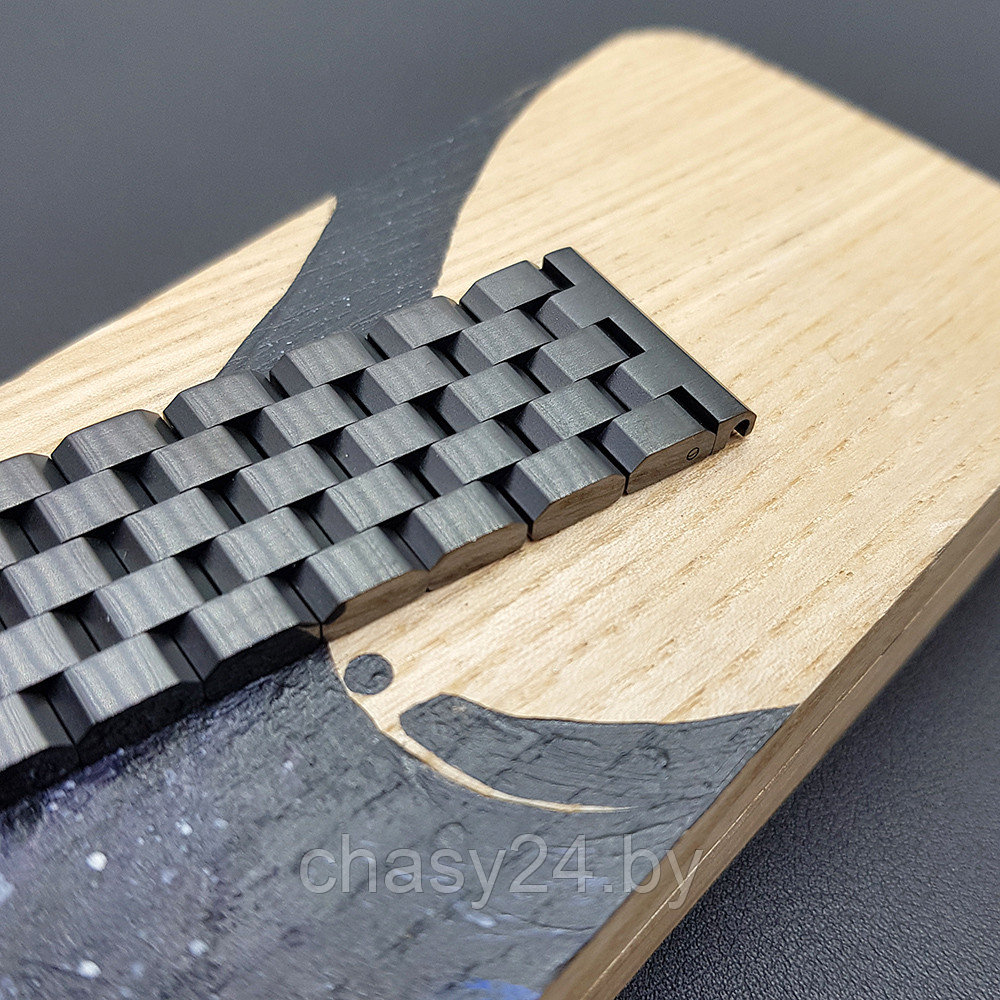 БРАСЛЕТ СТАЛЬНОЙ ЧЕРНОГО ЦВЕТА ДЛЯ НАРУЧНЫХ ЧАСОВ 18 ММ CRW505-18