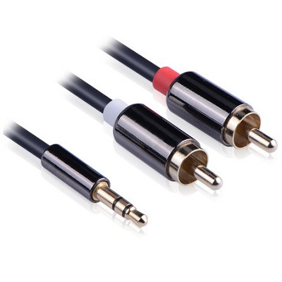 Кабель аудио металлические соединители Ugreen AV116 jack 3.5mm M / 2RCA 2 аудио AM 1метр - фото 3 - id-p218431064