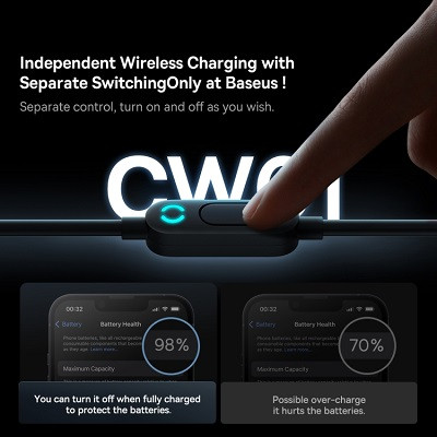 Автомобильное зарядное устройство Baseus CW01 Magnetic Wireless Charging Car Mount 40W (Wireless Charging - фото 8 - id-p218431077