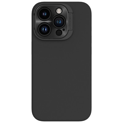 Силиконовая накладка с пластиной Magsafe и защитой камеры Nillkin LensWing Magnetic Silicone Case Черная для - фото 1 - id-p218431128