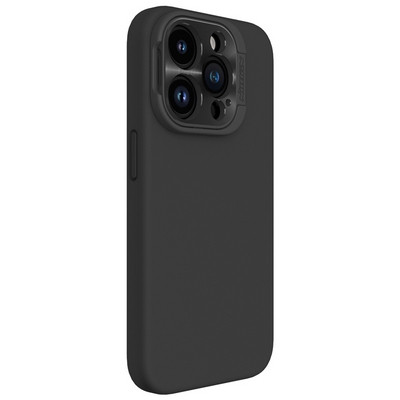 Силиконовая накладка с пластиной Magsafe и защитой камеры Nillkin LensWing Magnetic Silicone Case Черная для - фото 3 - id-p218431128