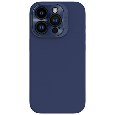 Силиконовая накладка с пластиной Magsafe и защитой камеры Nillkin LensWing Magnetic Silicone Case Синяя для - фото 1 - id-p218431129