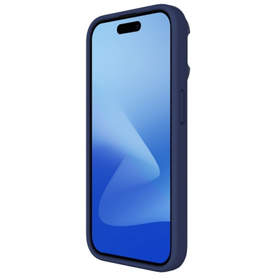 Силиконовая накладка с пластиной Magsafe и защитой камеры Nillkin LensWing Magnetic Silicone Case Синяя для - фото 2 - id-p218431129