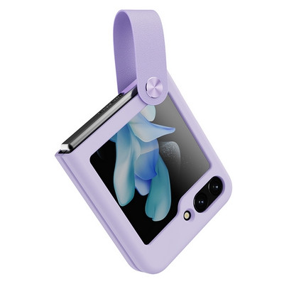 Силиконовая накладка Nillkin Flex Flip Silicone Case Лавандовая для Samsung Galaxy Z Flip 5 - фото 2 - id-p218431132