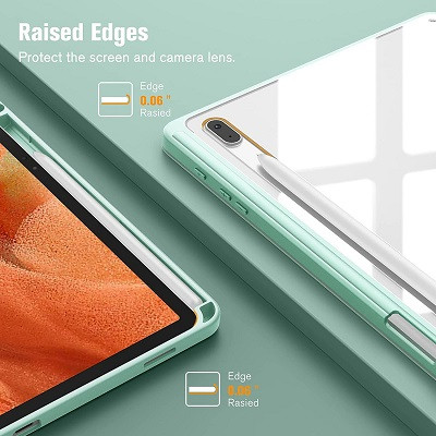 Защитный чехол Acrylic TPU Case с креплением для стилуса зеленый для Samsung Galaxy Tab S9 Plus 5G - фото 6 - id-p218431138