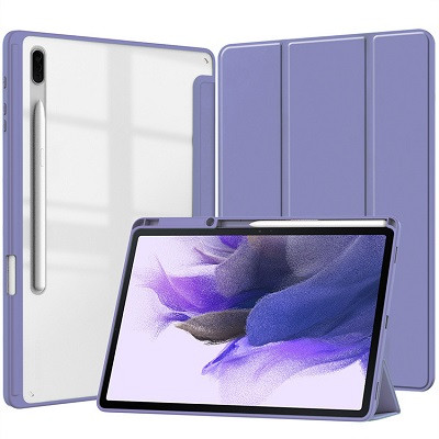 Защитный чехол Acrylic TPU Case с креплением для стилуса серо-фиолетовый для Samsung Galaxy Tab S9 Plus 5G - фото 1 - id-p218431139