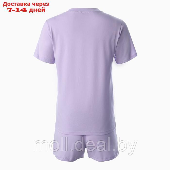 Комплект женский домашний (футболка,шорты), цвет сиреневый/дракон, размер 46 - фото 5 - id-p218395114