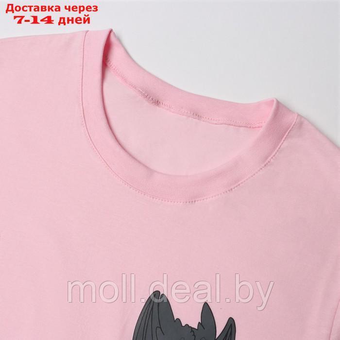 Комплект женский домашний (футболка,шорты), цвет пудра размер 46 - фото 2 - id-p218395115