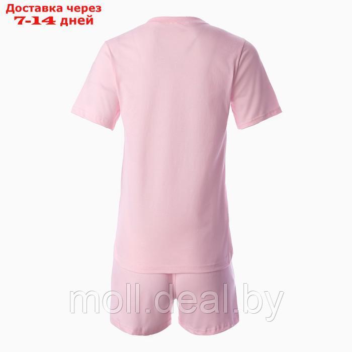 Комплект женский домашний (футболка,шорты), цвет пудра размер 48 - фото 6 - id-p218395127
