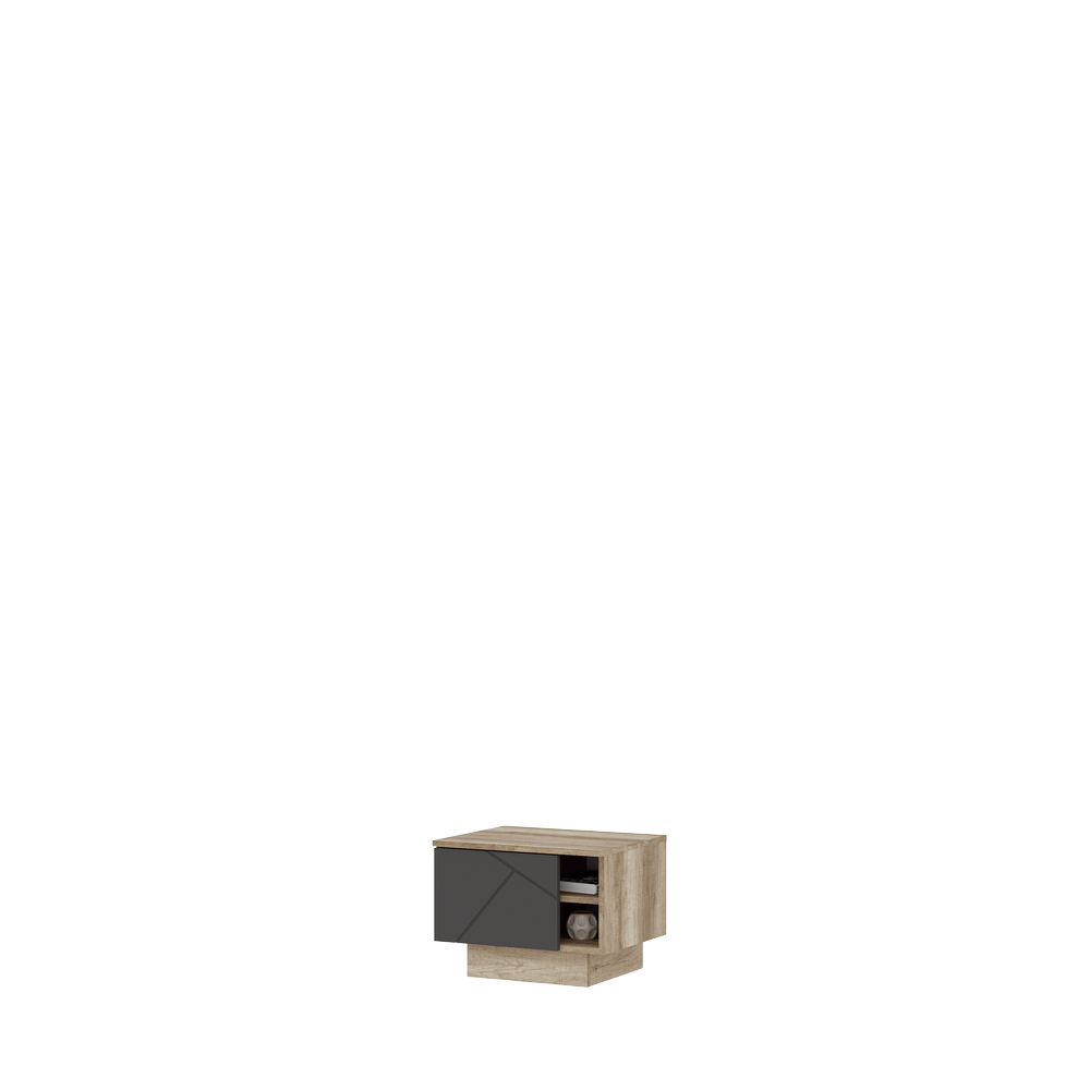 Тумба прикроватная Даллас ТБ 01 - Софт графит / Дуб Каньон (Стендмебель) - фото 1 - id-p218431982