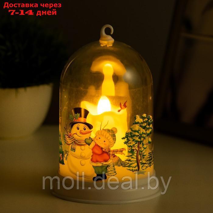 Ночник "Новогодняя свеча" LED от батареек 3хААА 9х9х12,5 см - фото 3 - id-p218394110